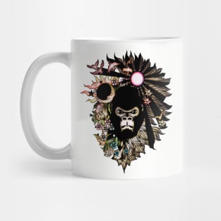 Wonderful gorilla with flowers Mug